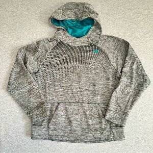 Russell Athletic Boys XL 14-16 Hoodie Dri-Power 360 Grey Teal Tech Fleece Jacket